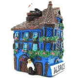 Magnet Décoratif Maison d'Alsace avec Tourelle Bleue
