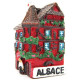Magnet Décoratif Maison d'Alsace avec Tourelle Rouge
