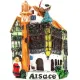 Magnet Décoratif Maison d'Alsace en Couleur avec Tourelle