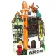Magnet Décoratif Maison d'Alsace en Couleur avec Tourelle