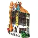 Magnet Décoratif Maison d'Alsace en Couleur avec Tourelle