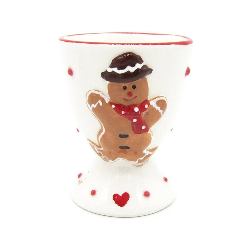 Mannele Ceramic Egg Cup Alsatian Gingerbread Decor