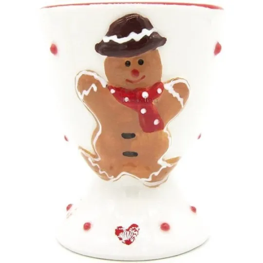 Eierdopje in Keramiek Mannele met Peperkoekdecor uit de Elzas