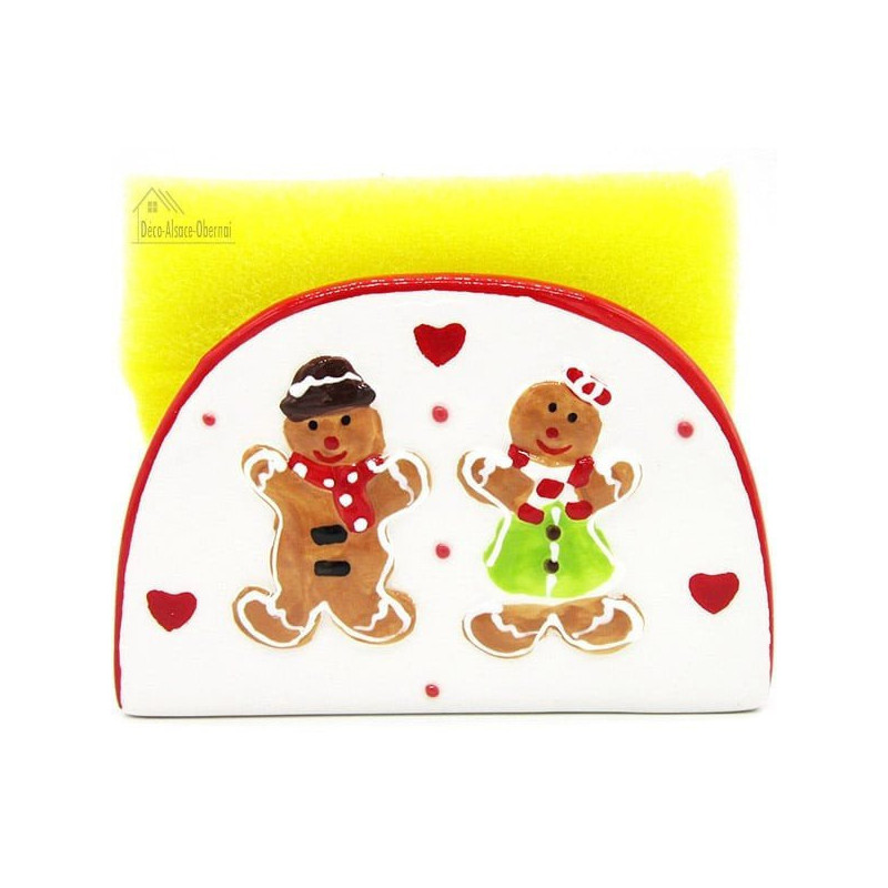 Schwammhalter Keramik Männele Dekoration Lebkuchen Elsässer