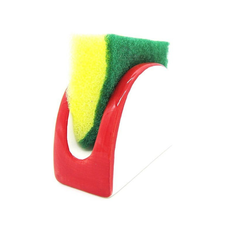 Sponge Holder in Ceramic Mannele decor in Alsatian Gingerbread