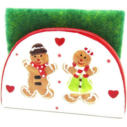 Schwammhalter Keramik Männele Dekoration Lebkuchen Elsässer