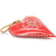Grand Coeur d'Alsace 27 cm en Métal Rouge peint à la Main