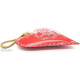 Grand Coeur d'Alsace 27 cm en Métal Rouge peint à la Main