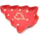 Coupelle forme Sapin de Soufflenheim Rouge décor Coeur Ivoire
