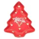 Coupelle forme Sapin de Soufflenheim Rouge décor Coeur Ivoire