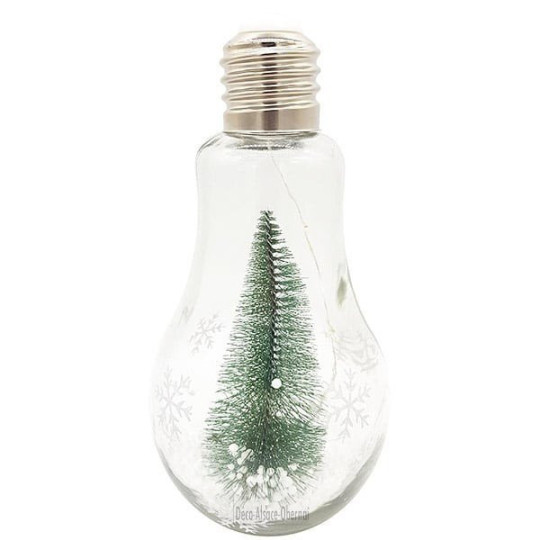 Ampoule décorative en Verre avec LED et Sapin de Noël