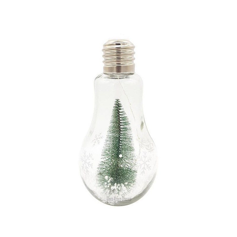 Ampoule décorative en Verre avec LED et Sapin de Noël
