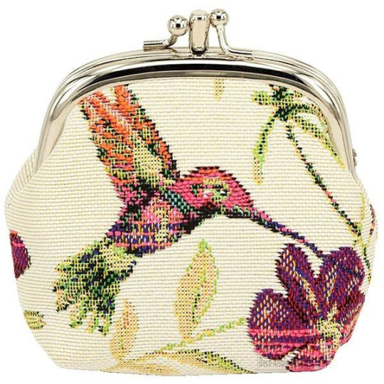 Hummingbird Bird Pattern Wallet in Tapestry