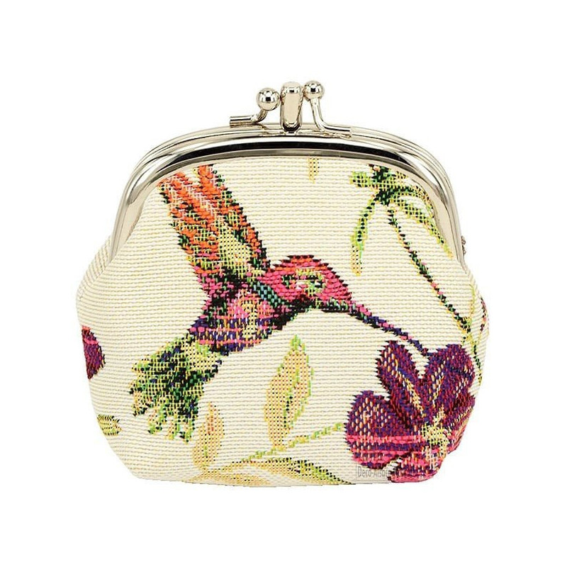 Hummingbird Bird Pattern Wallet in Tapestry