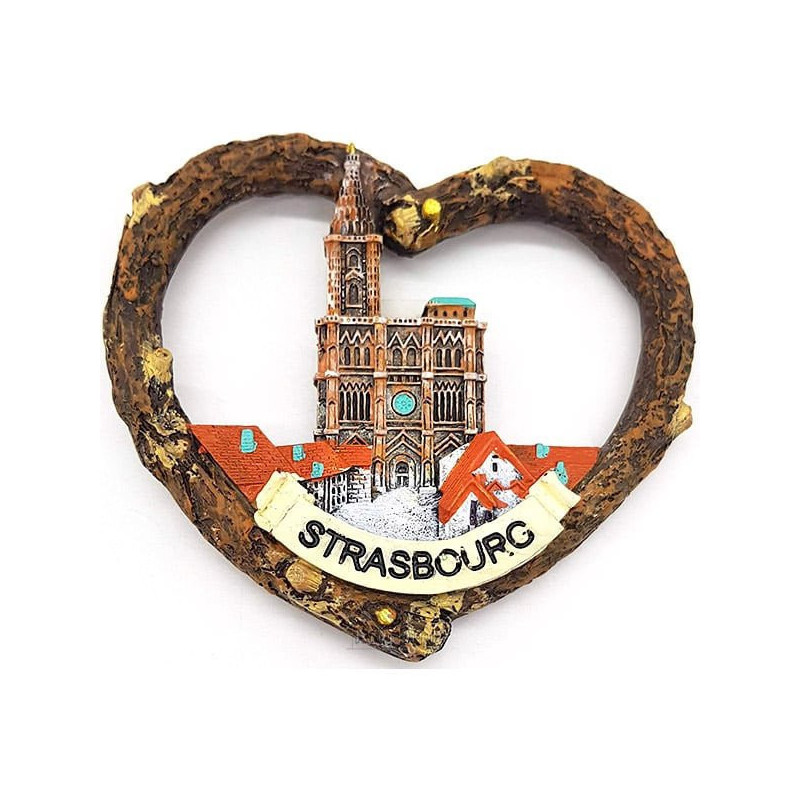 Magnet Décoratif Coeur Écorce Munster Cathédrale de Strasbourg