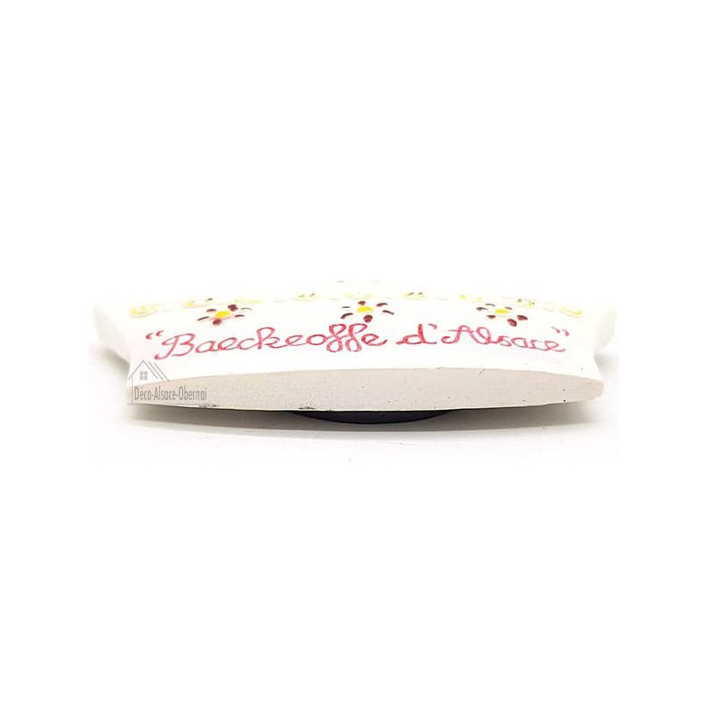 Magnet Décoratif Moule à Baeckeoffe Blanc Alsacien