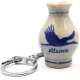 Porte Clé Cruche à Vin façon Poterie Betschdorf Cigogne d'Alsace