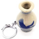 Porte Clé Cruche à Vin façon Poterie Betschdorf Cigogne d'Alsace