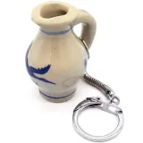 Porte Clé Cruche à Vin façon Poterie Betschdorf Cigogne d'Alsace
