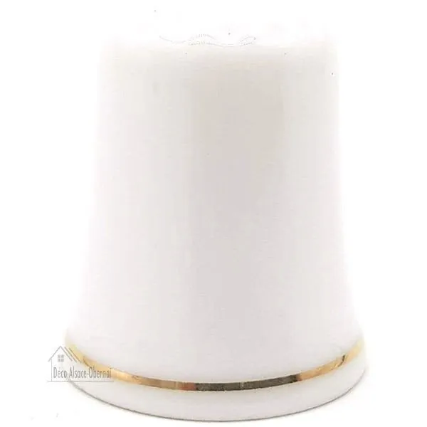 Porcelain Thimble with Stork Nest and Alsace Village decor
