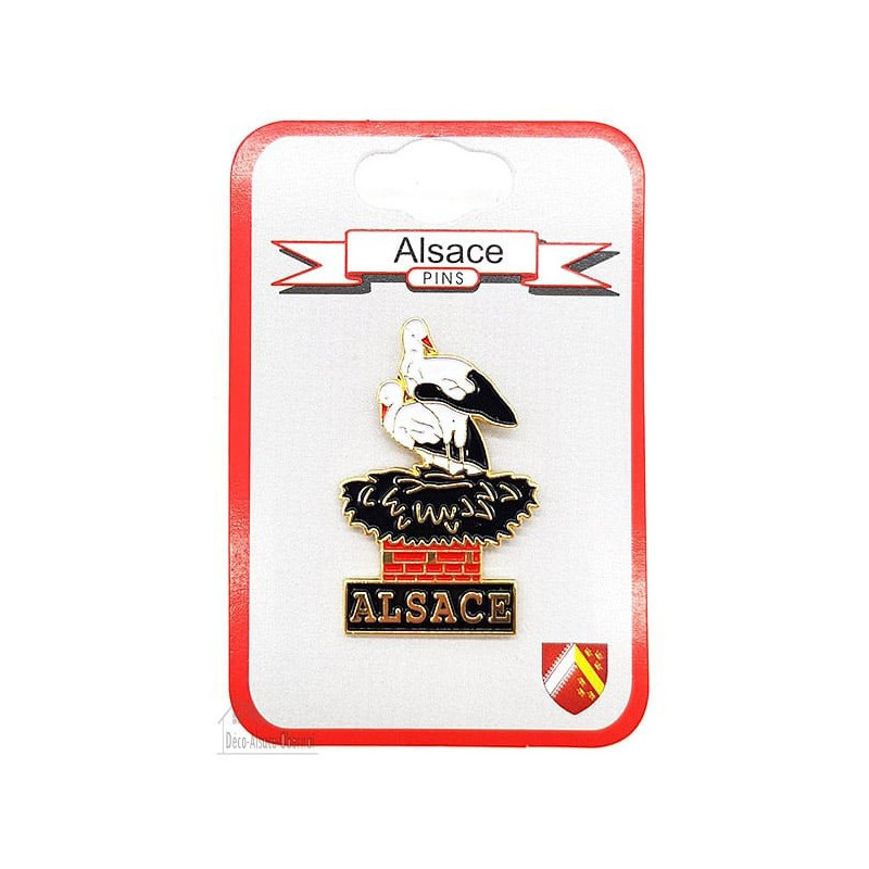Pin's Broche de Collection avec Nid de Cigogne
