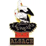 Pin's Broche de Collection avec Nid de Cigogne