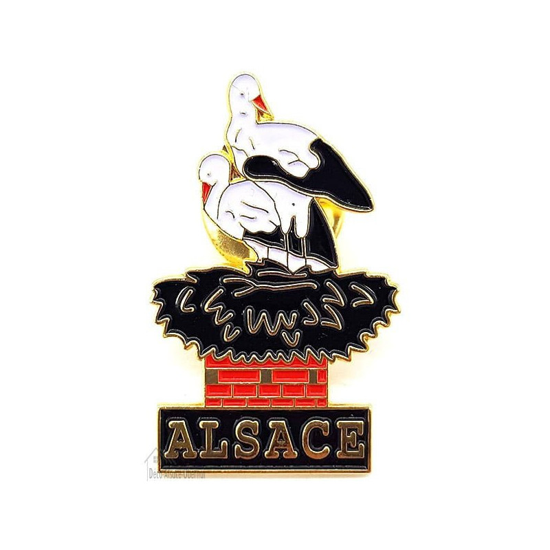 Pin's Broche de Collection avec Nid de Cigogne