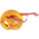 Decorative pretzel to hang with Vichy-style ribbon