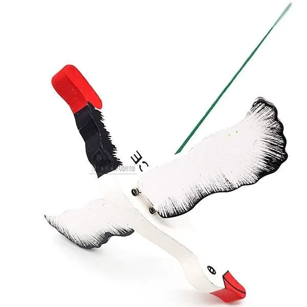 Flower Stem with Alsatian Stork articulated in Wood