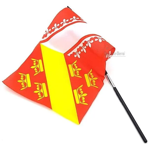 Flagge Alsace 23 cm x 15 cm mit Hampe