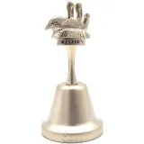 Cloche Alsace en métal argenté avec Nid de Cigogne