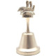 Glocke Alsace Silbermetall mit Nest Stork