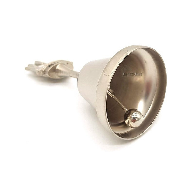Cloche Alsace en métal argenté avec Nid de Cigogne