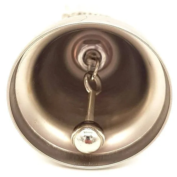 Alsace bell in silver metal with Stork Nest