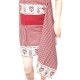 Adjustable Kitchen Apron Red Square Vichy Heart and Alsatian decor with Tea Towel