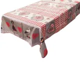 Square Alsace tablecloth with Stork, Alsatian and Hearts of Alsace decor 150 cm x 150 cm