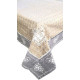 Nappe carrée 90 cm x 90 cm grise avec Dentelles Brodée et motifs Coeurs