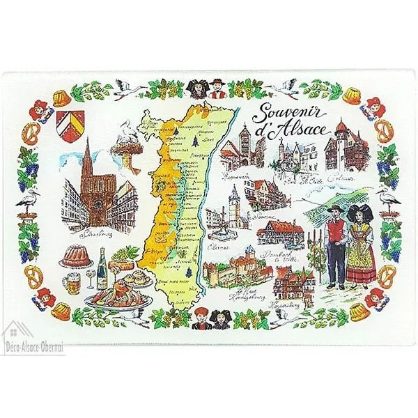 Schneidebrett Dorf und Souvenirs aus dem Elsass
