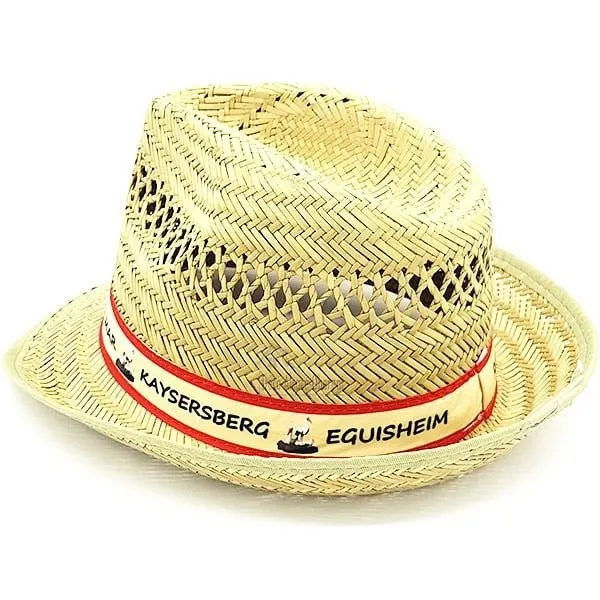 Chapeau en Paille avec Villages d'Alsace
