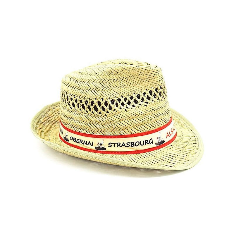 Chapeau en Paille avec Villages d'Alsace
