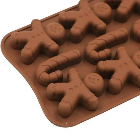 Moule en Silicone souple Bonhomme en Pain d'Épices