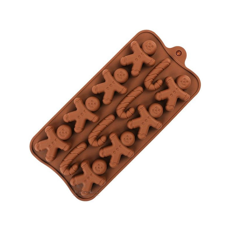 Moule en Silicone souple Bonhomme en Pain d'Épices