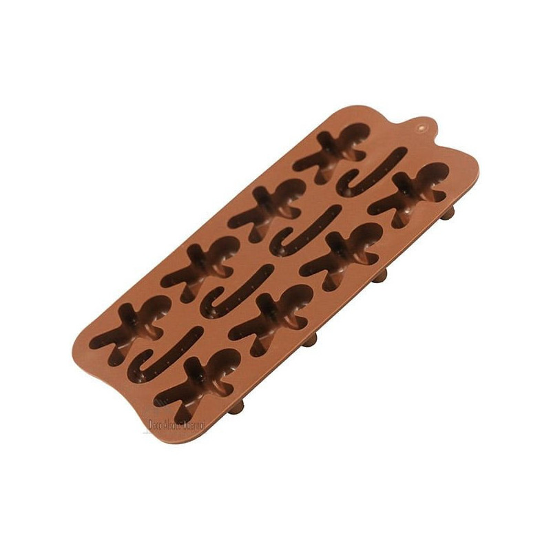 Moule en Silicone souple Bonhomme en Pain d'Épices