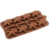 Moule en Silicone souple Bonhomme en Pain d'Épices
