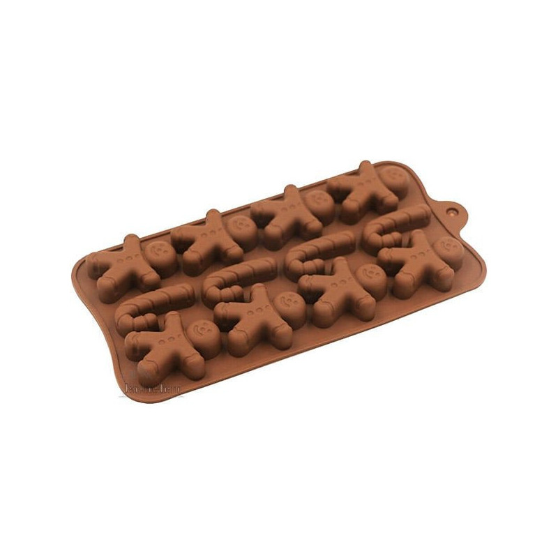 Moule en Silicone souple Bonhomme en Pain d'Épices