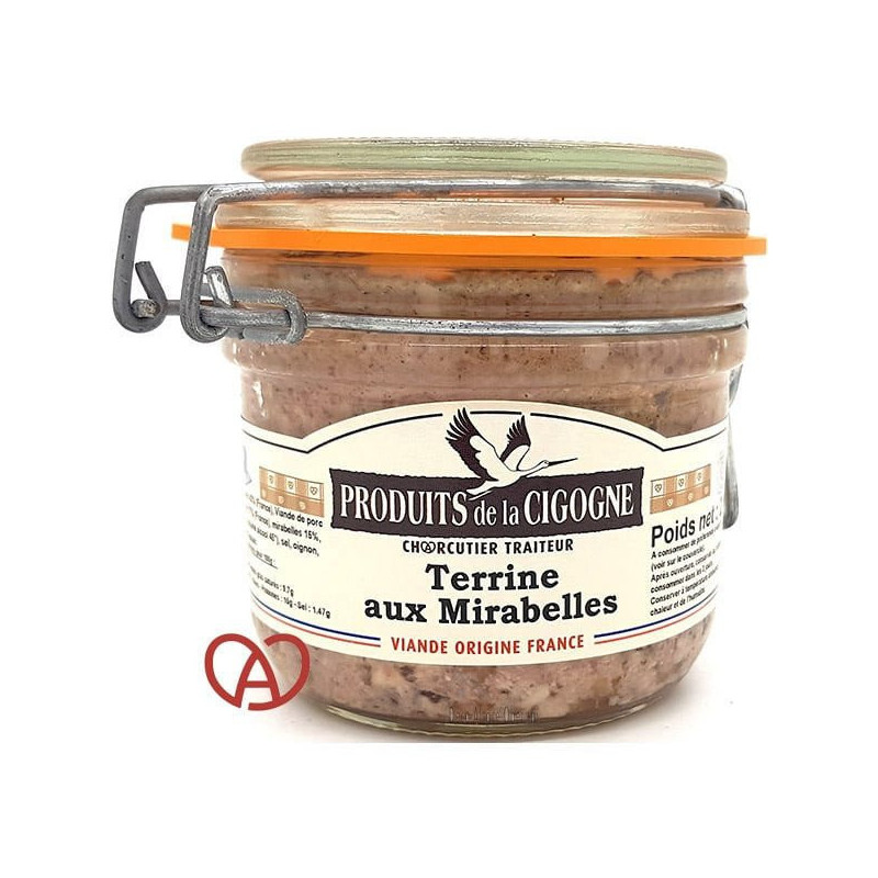 Handwerkliche Terrine mit Mirabellen