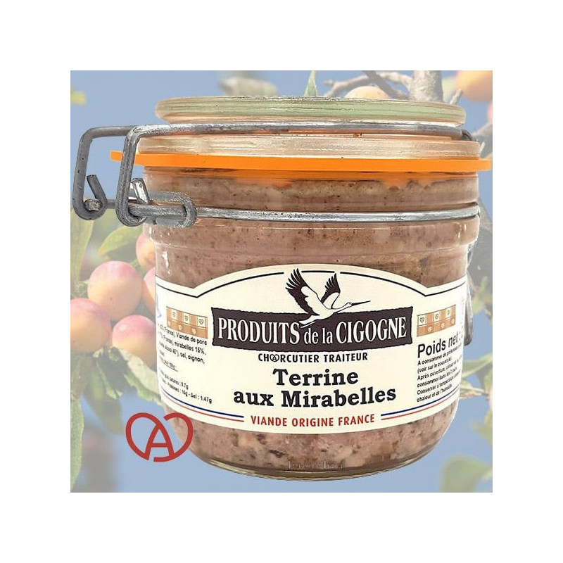 Handwerkliche Terrine mit Mirabellen