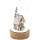 Scène de Noël sous Cloche avec Maison illuminé Led