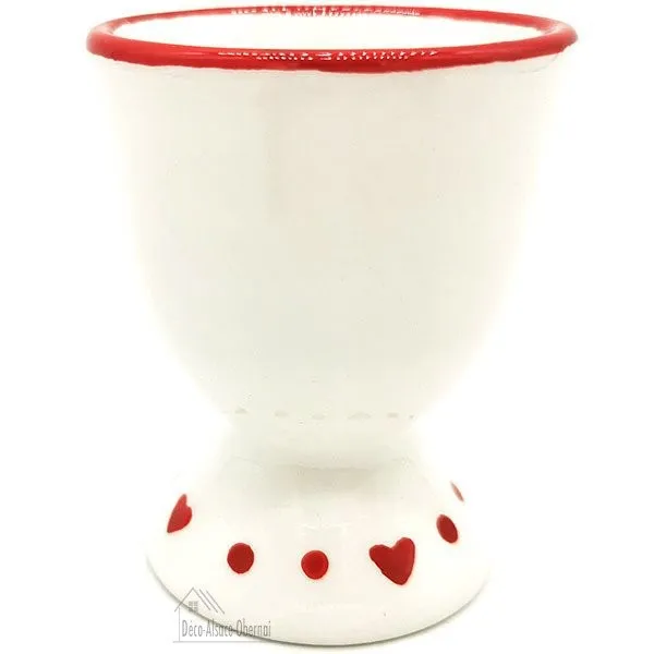 Coquetier en Céramique décor Cigogne d'Alsace