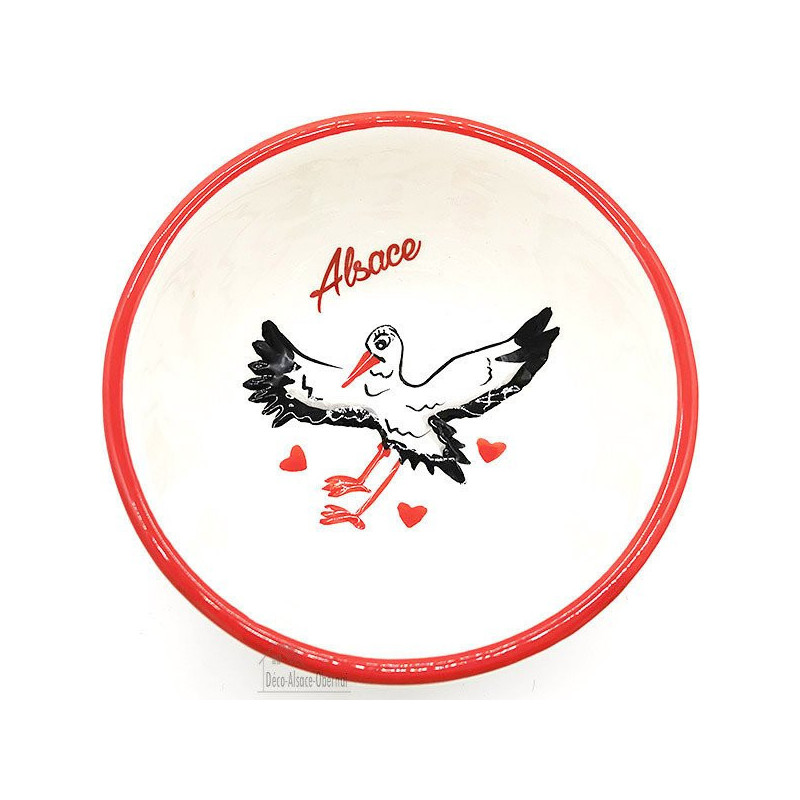 Coupelle en Céramique décor Cigogne d'Alsace